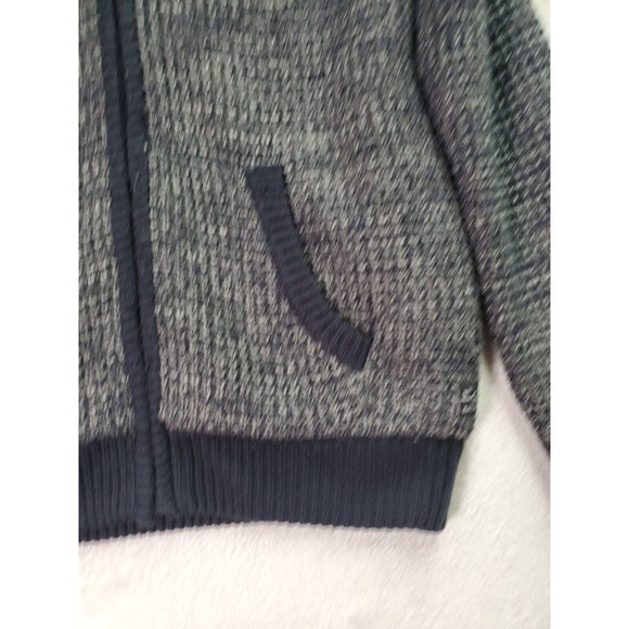 Buffalo by David Bitton Sweater Mens Medium Gray Sherpa Lined Hooded Full Zipper - Picture 8 of 13